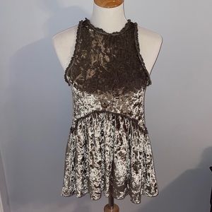 Boutique green velvet top
